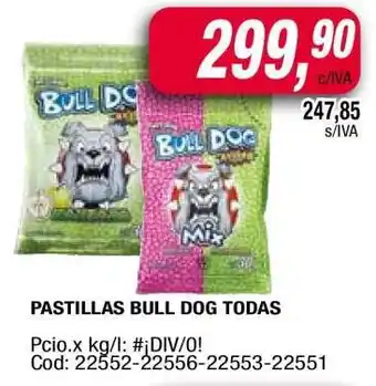 Maxiconsumo PASTILLAS BULL DOG TODAS oferta
