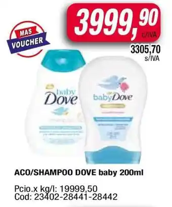 Maxiconsumo ACO/SHAMPOO DOVE baby 200ml oferta