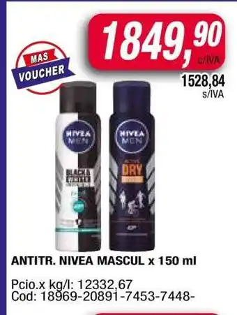Maxiconsumo ANTITR. NIVEA MASCUL x 150 ml oferta