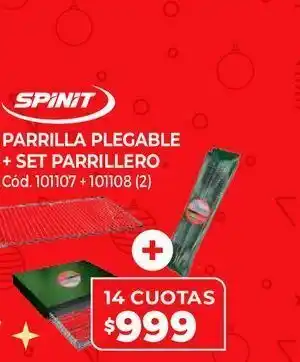 Naldo Lombardi Parrilla portátil spinit oferta