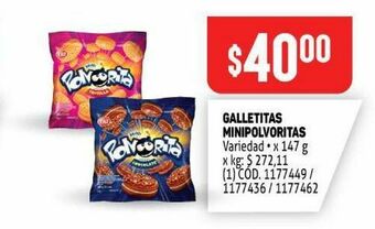 Makro Galletitas mini polvorita oferta