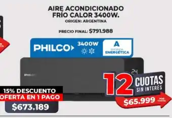 Supermayorista Vital Aire Acondicionado Frío Calor 3400W oferta