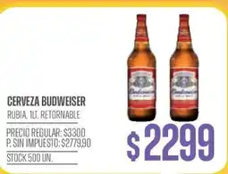 Supermercados Vea CERVEZA BUDWEISER oferta