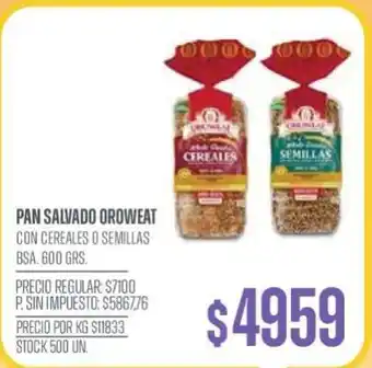 Supermercados Vea Pan Salvado Oroweat oferta