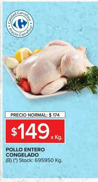 Carrefour Market Pollo Entero Congelado oferta