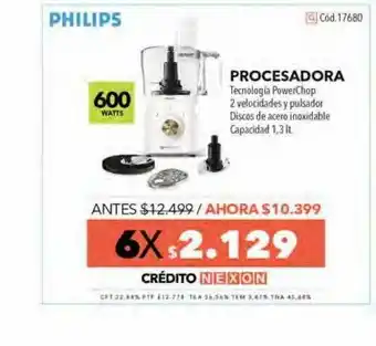 Nexon Procesadora 600 Watts Philips oferta