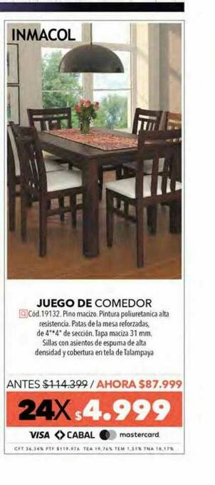Nexon Juego De Comedor Inmacol oferta