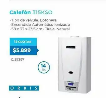 Pardo Hogar Calefón 315kso Orbis oferta