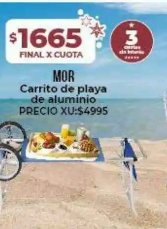 Supermayorista Vital Mor Carrito De Playa De Aluminio oferta