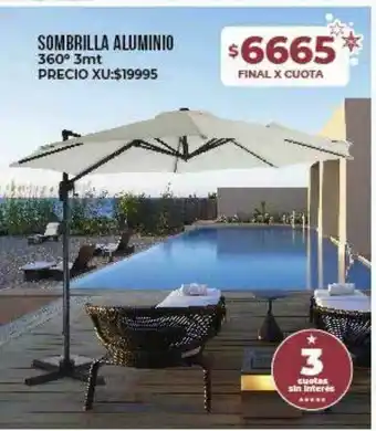 Supermayorista Vital Sombrilla Aluminio 360° 3mt oferta