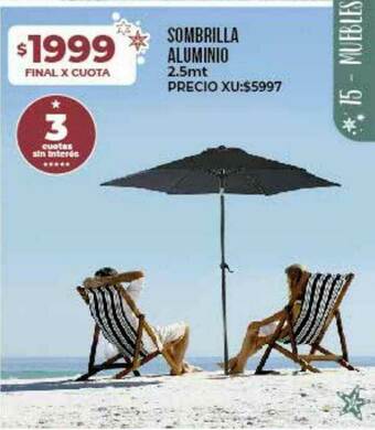 Supermayorista Vital Sombrilla Aluminio 2.5mt oferta