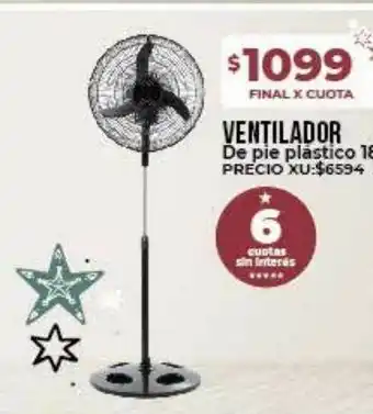 Supermayorista Vital Ventilador De Pie Plastico 18 oferta