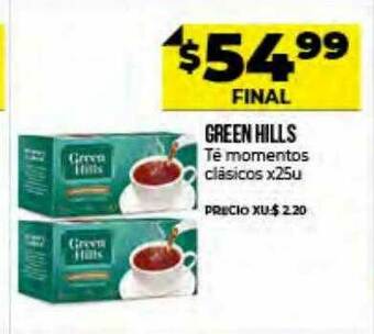 Supermayorista Vital Green Hills Té Momentos Clasicos oferta