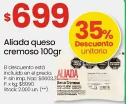Changomas Aliada queso cremoso oferta