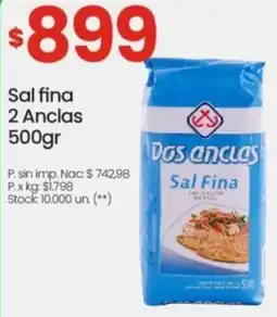 Changomas Sal fina 2 anclas oferta