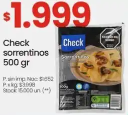 Changomas Check sorrentinos oferta