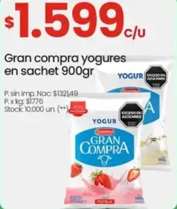 Changomas Gran compra yogures en sachet oferta