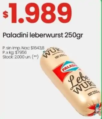 Changomas Paladini leberwurst oferta