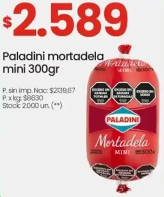 Changomas Paladini mortadela mini oferta