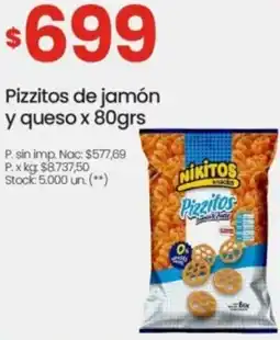 Changomas Pizzitos de jamón y ques oferta