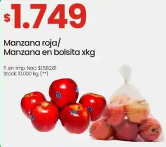 Changomas Manzana roja/ manzana en bolsita oferta