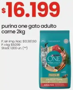Changomas Purina one gato adulto carne oferta