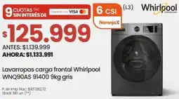 Changomas Whirlpool lavarropas carga frontal oferta