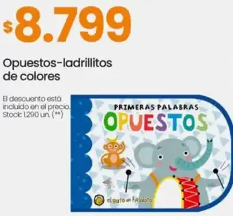 Changomas Opuestos-ladrillitos de colores oferta