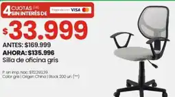 Changomas Silla de oficina gris oferta