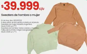 Changomas Sweaters de hombre o mujer oferta