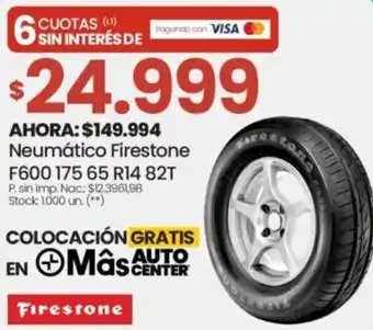 Changomas Neumático Firestone F600 175 65 R14 82T oferta
