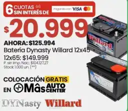 Changomas Batería Dynasty Willard 12x45 oferta