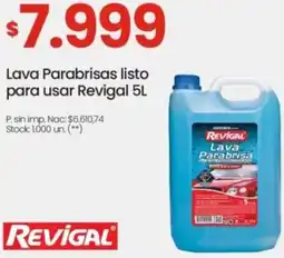 Changomas Lava parabrisas listo para usar revigal oferta