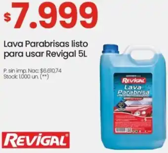 Changomas Lava parabrisas listo para usar revigal oferta