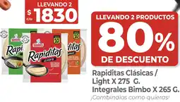 Supermercados DIA Rapiditas clásicas / light oferta