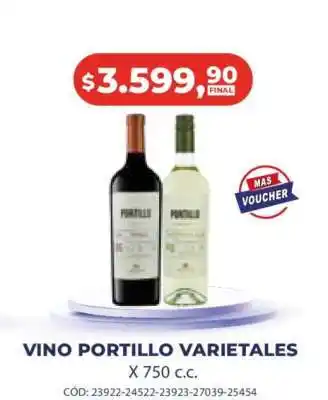 Maxiconsumo Vino Portillo varietales oferta