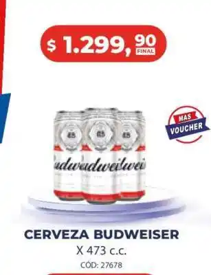 Maxiconsumo CERVEZA BUDWEISER oferta