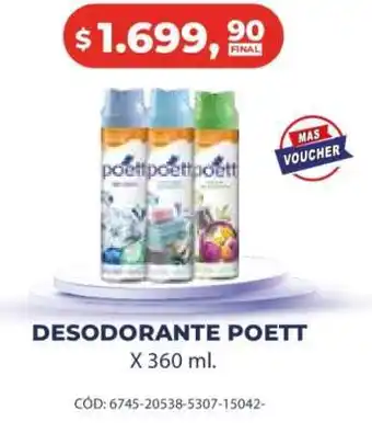 Maxiconsumo DESODORANTE POETT oferta