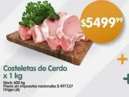 Supermercados Buenos Días Costeletas de cerdo oferta