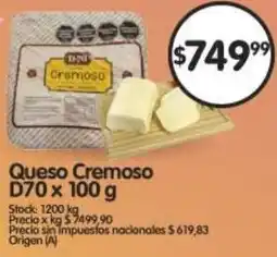 Supermercados Buenos Días D70 Queso cremoso oferta