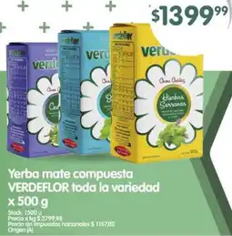 Supermercados Buenos Días Verdeflor yerba mate compuesta oferta