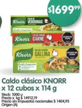 Supermercados Buenos Días Knorr caldo clásico oferta