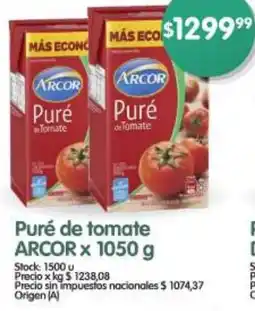 Supermercados Buenos Días Arcor puré de tomate oferta