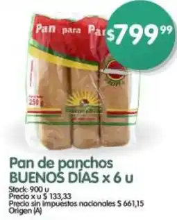 Supermercados Buenos Días Buenos días pan de panchos oferta