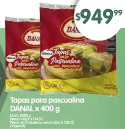 Supermercados Buenos Días Danal tapas para pascualina oferta