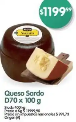 Supermercados Buenos Días D70 queso sardo oferta