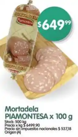 Supermercados Buenos Días Piamontesa mortadela oferta