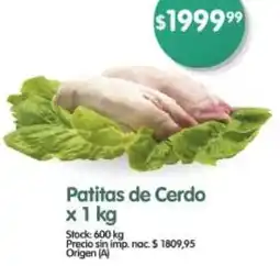 Supermercados Buenos Días Patitas de cerdo oferta