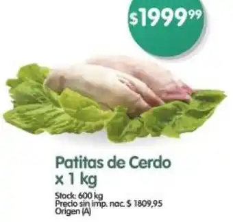 Supermercados Buenos Días Patitas de cerdo oferta