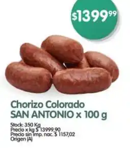Supermercados Buenos Días San antonio chorizo colorado oferta